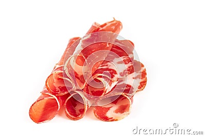 Thinly sliced â€‹â€‹ham Stock Photo